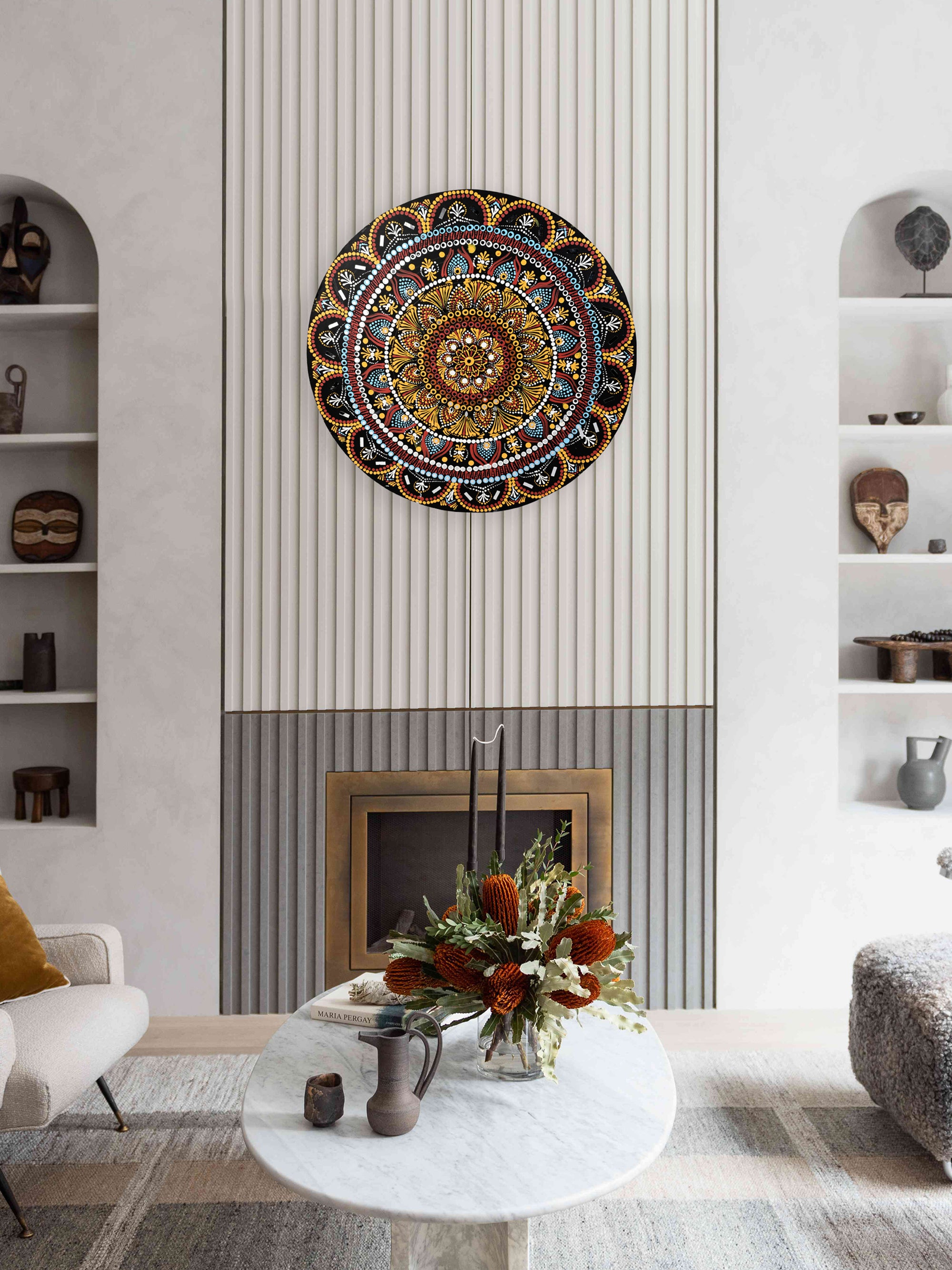 Big Size Mandala Art Wall Decor for Home Office Use - 24 inches diameter