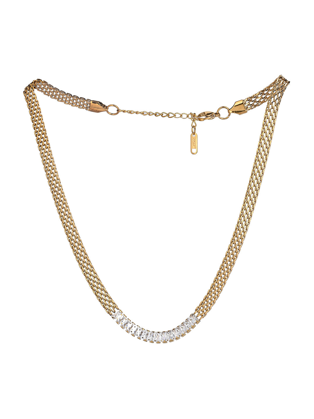 MAURYANA - Stainless Steel 18k Gold Plated Stylish Necklace Chain
