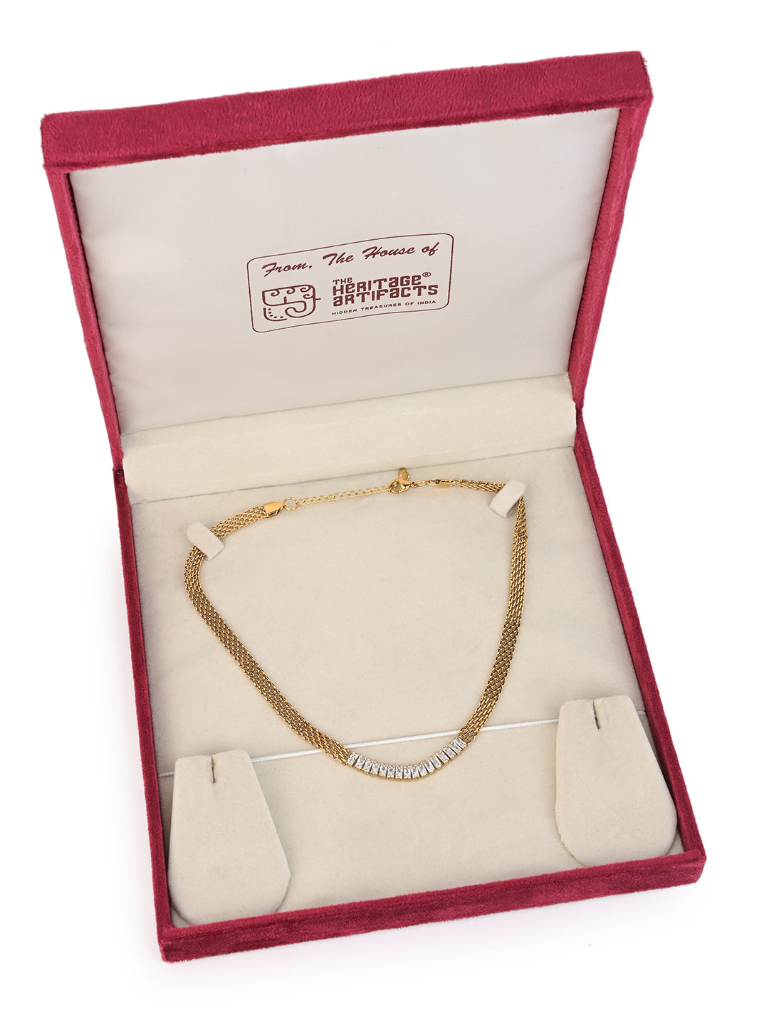 MAURYANA - Stainless Steel 18k Gold Plated Stylish Necklace Chain