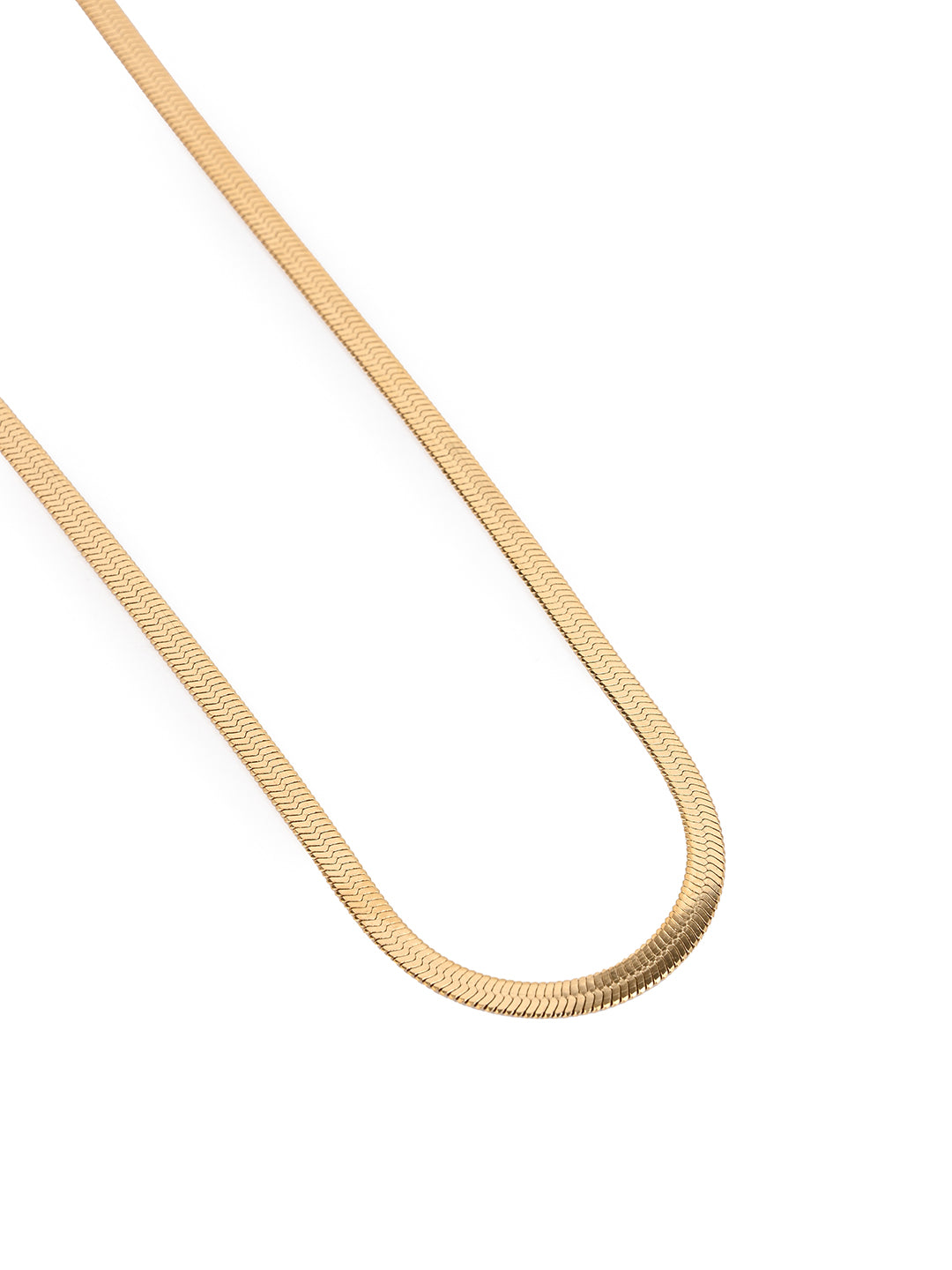MAURYANA - Stainless Steel 18k Gold Plated Casual Design Double Chain Necklace - Waterproof, Non Tarnish