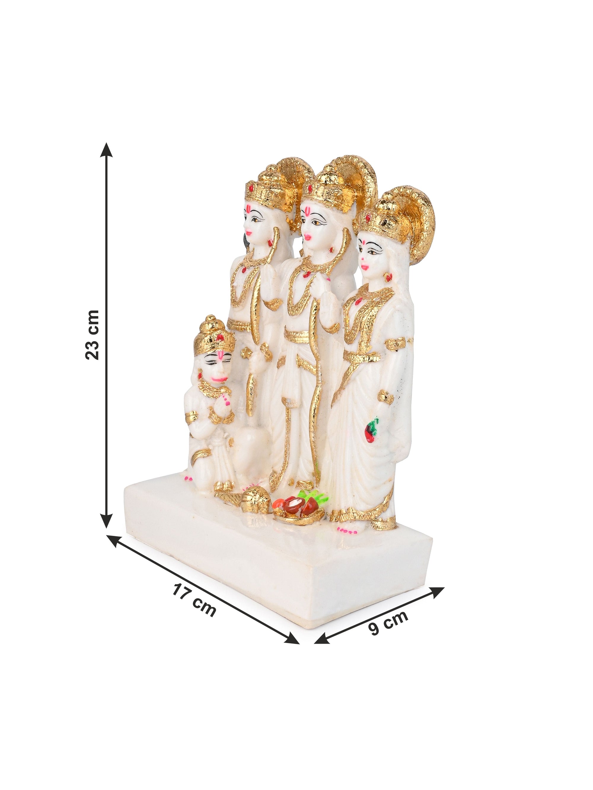10 inches Shree Ram Darbar Statue for Home Office Puja and Decor - Comes in a Gift box