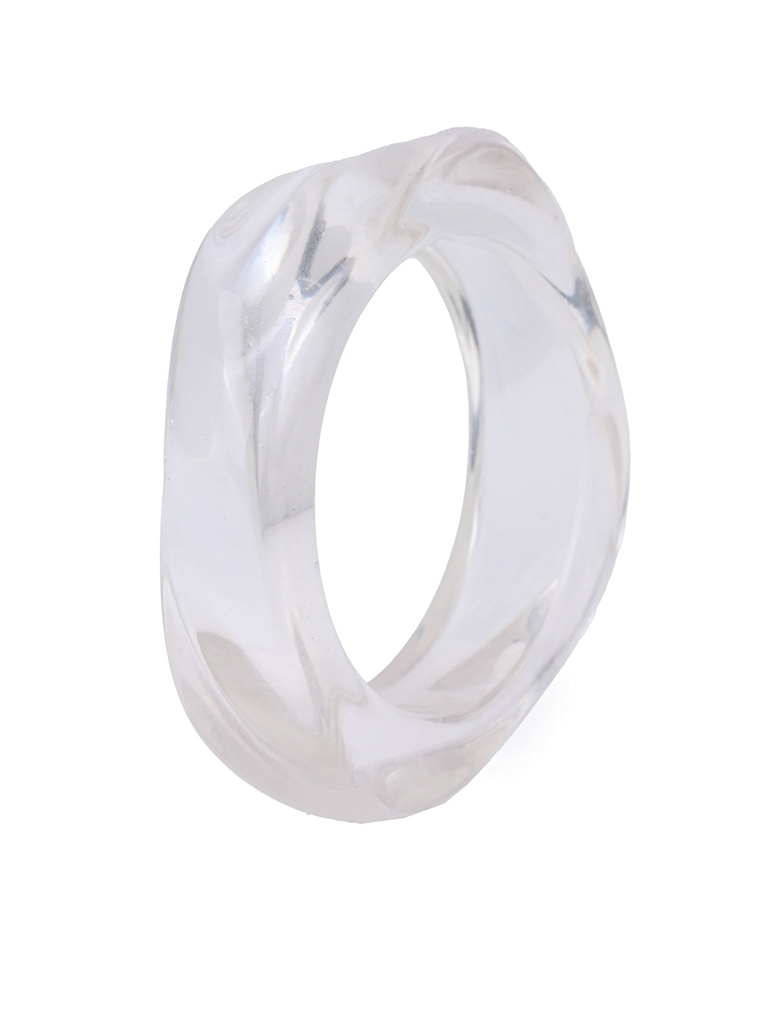 MAURYANA - Resin Crafted Retro Design Bangles Available in Red and Transparent Color Options