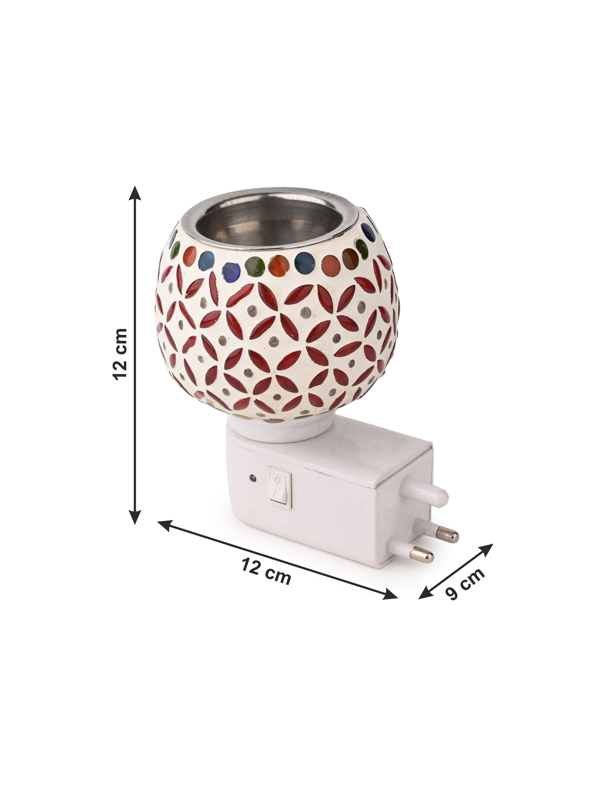 Glass Crafted Electric Diffuser with Colorful Lights - Assorted Designs