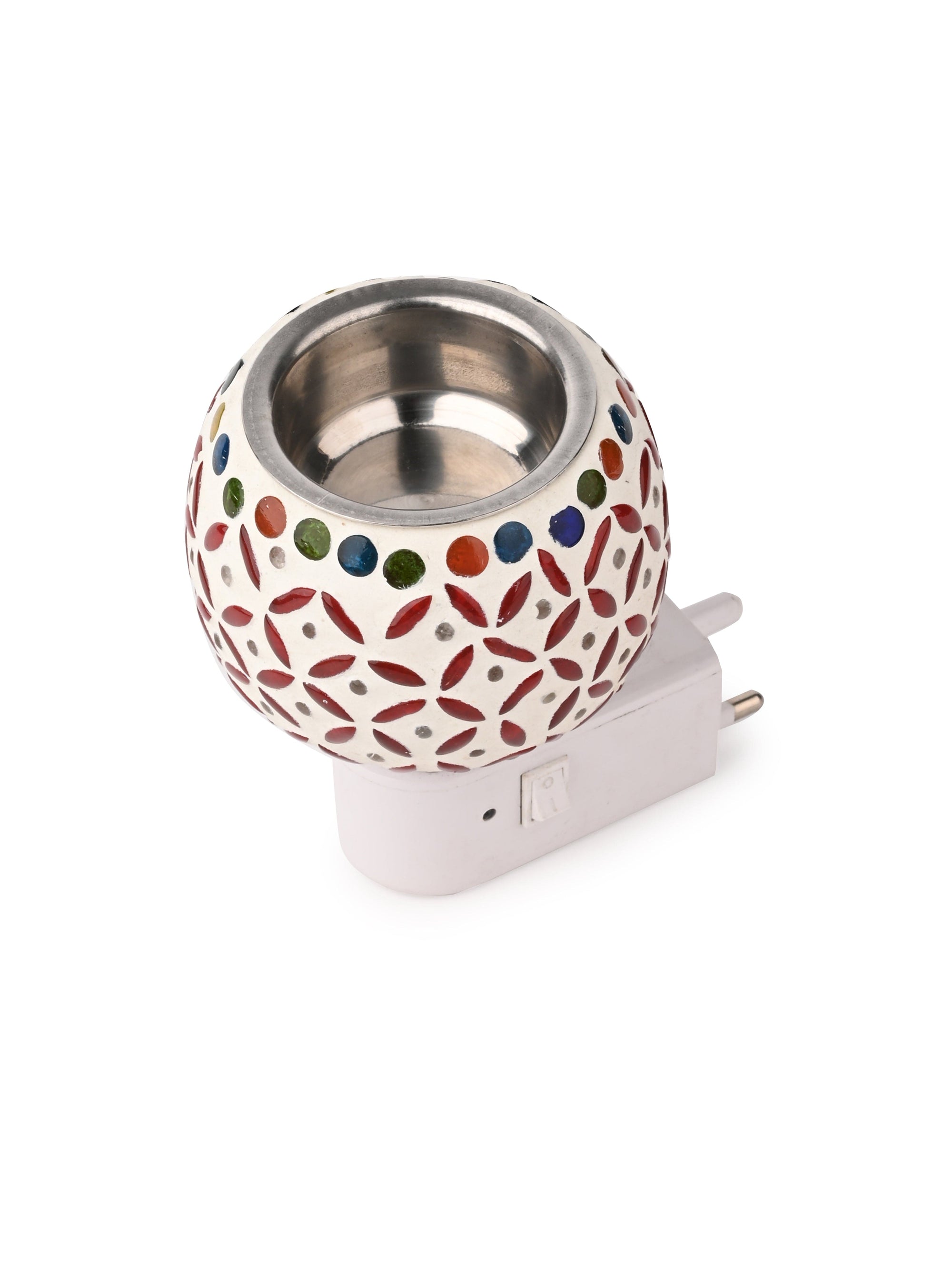 Glass Crafted Electric Diffuser with Colorful Lights - Assorted Designs