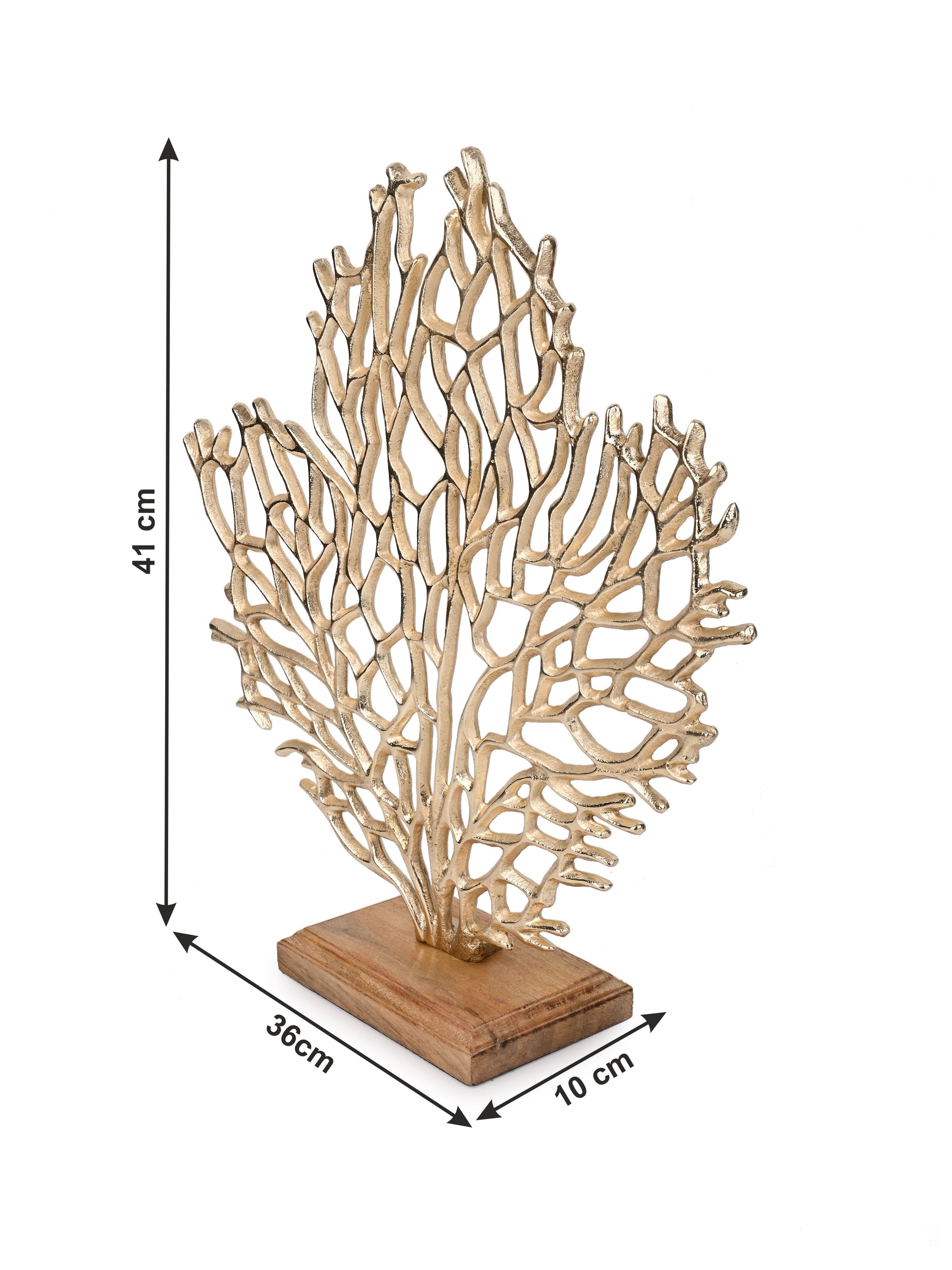 Abstract Design Metal Coral for Table Top Decor - 15 inches