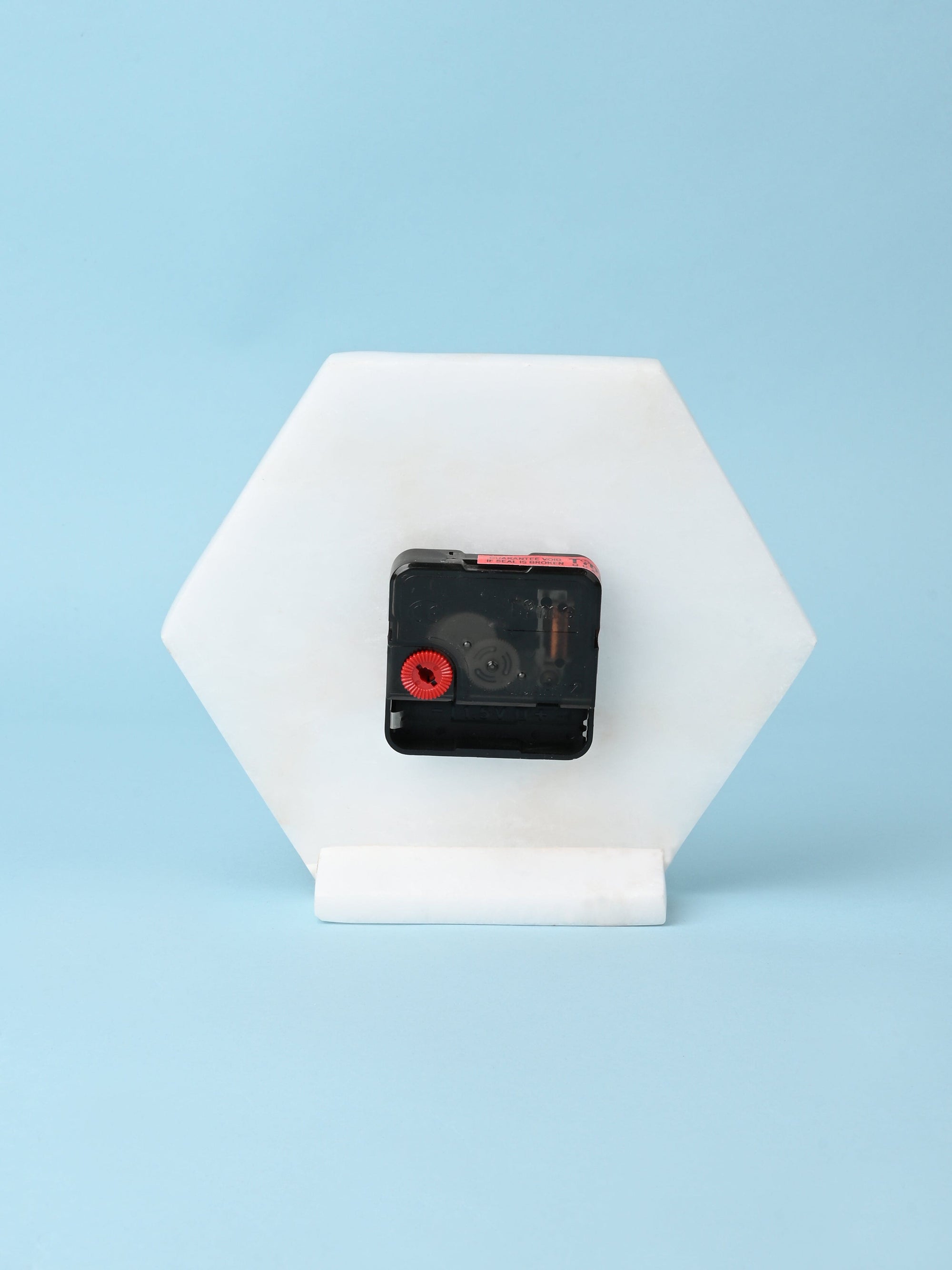 White Marble Hexagonal Table Clock
