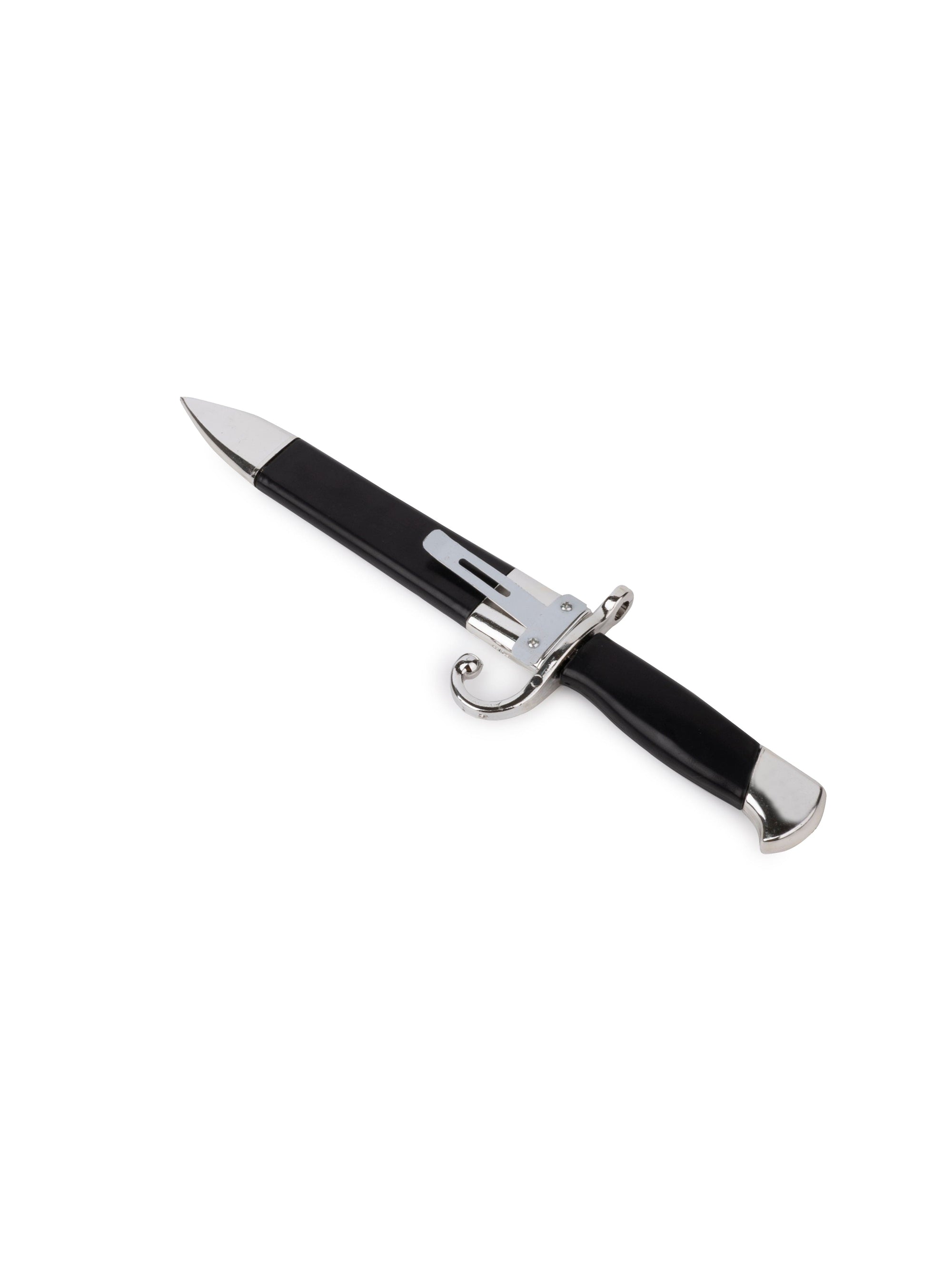 12" Straight Steel Knife / Dagger in a Black Case Very Light Weight for Decoration Purpose