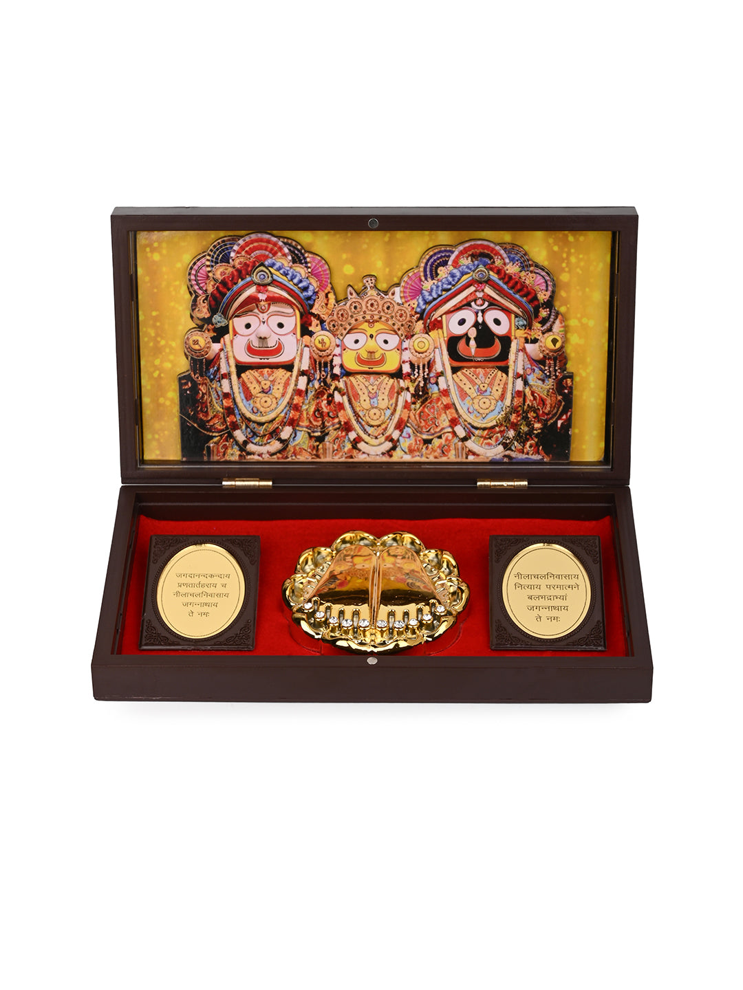 Lord Jagannath Charan Paduka Box for Puja Rituals and Gifting