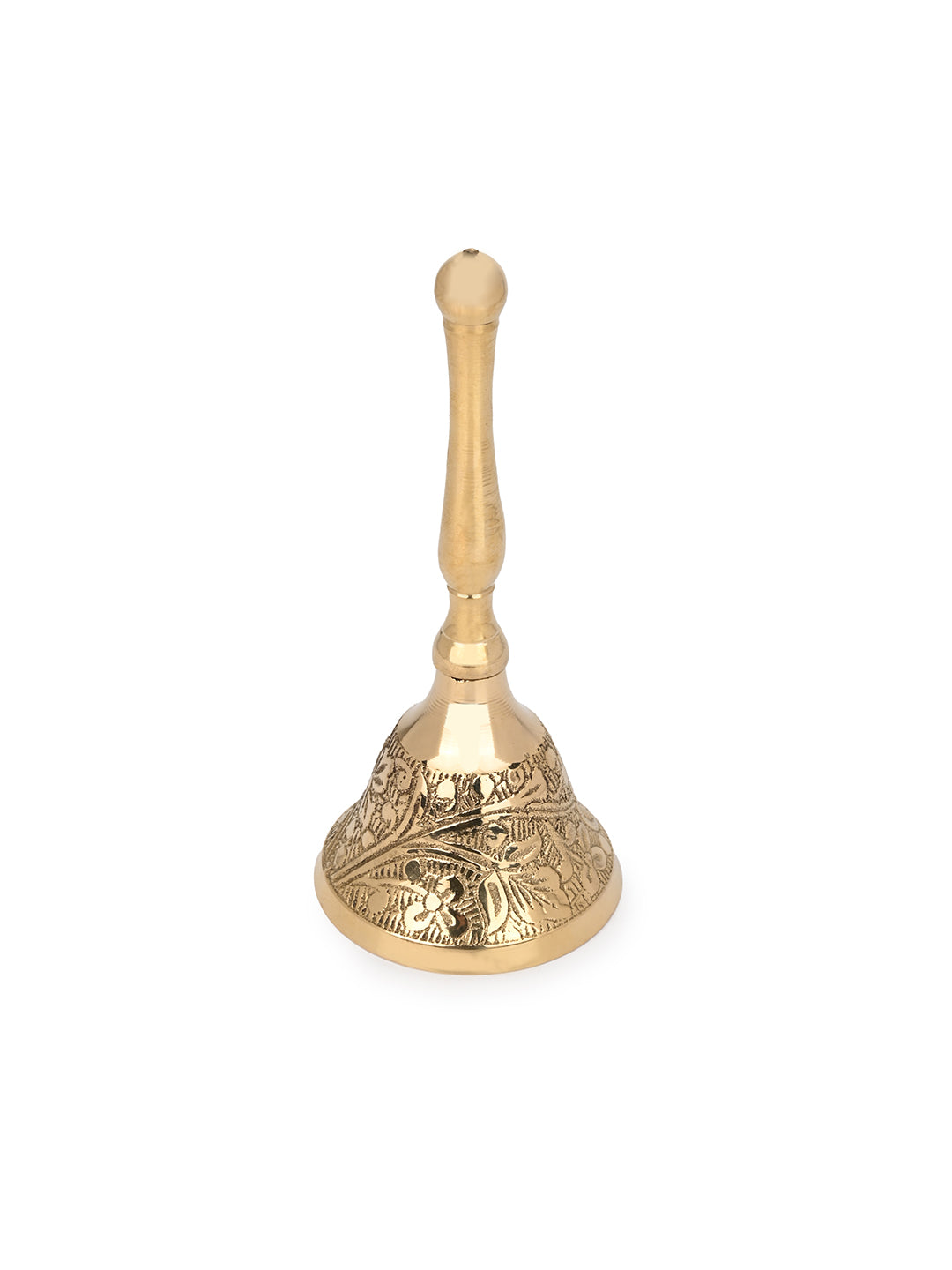 Brass crafted 8 pieces Puja thali set for everyday puja and rituals - 10 inches