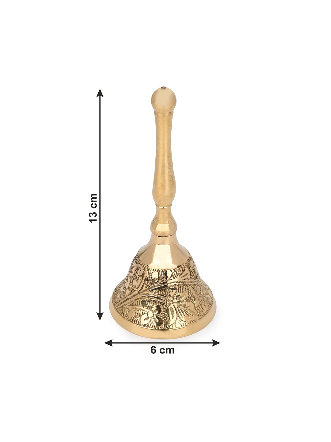 Brass crafted 8 pieces Puja thali set for everyday puja and rituals - 10 inches