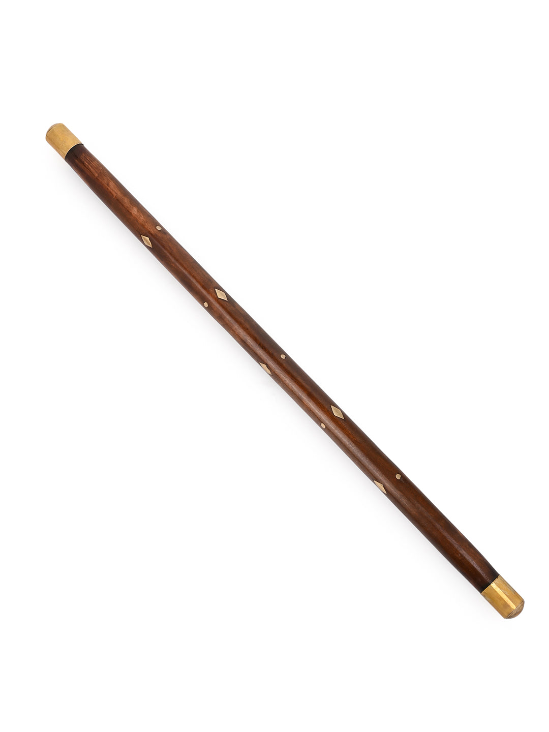 Sheesham wood and brass crafted elegant military cane / swagger stick - 2 feet long