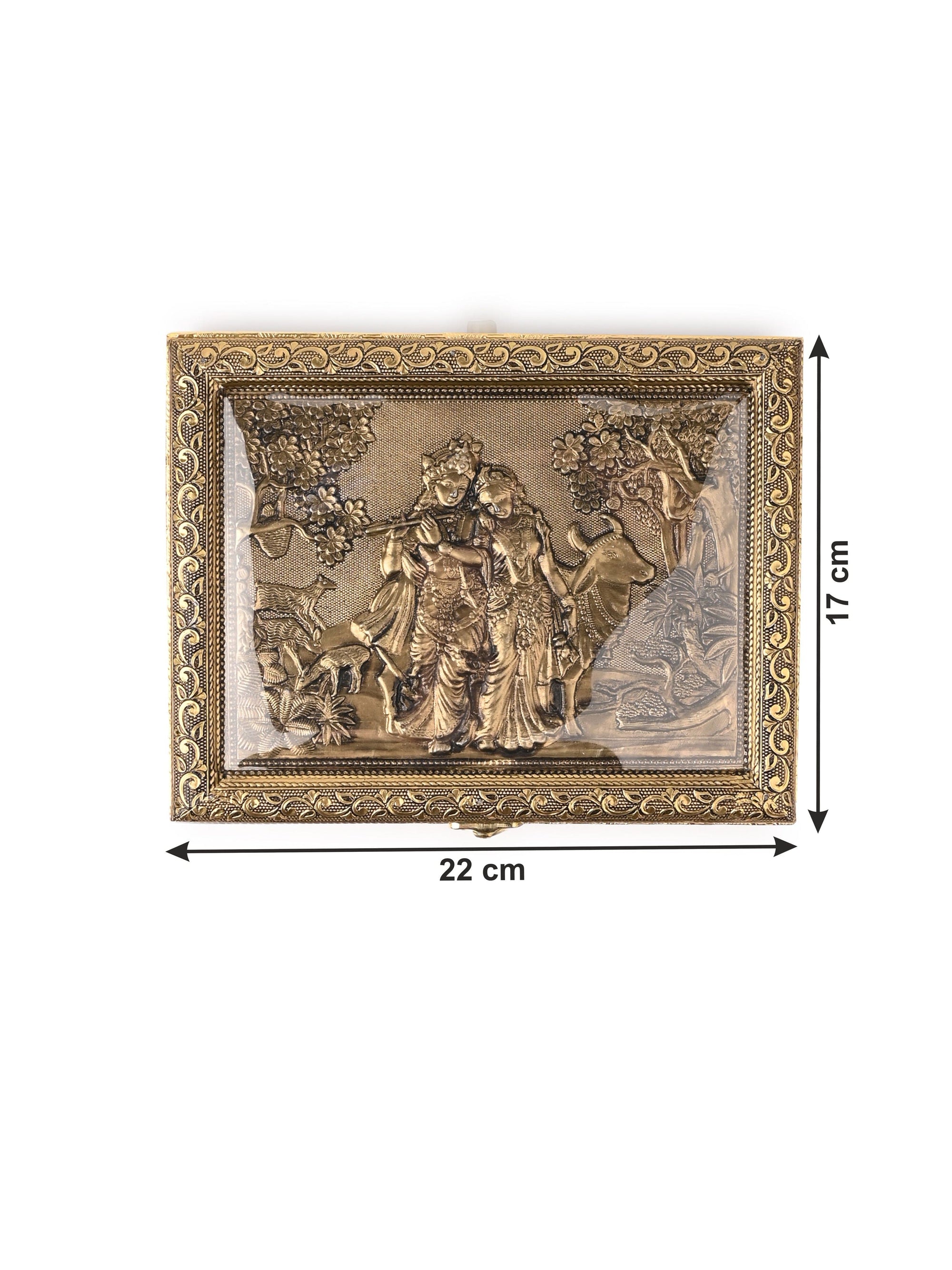 7x9 inches Handcrafted Meenakari Design Radha Krishna All Purpose Gift box