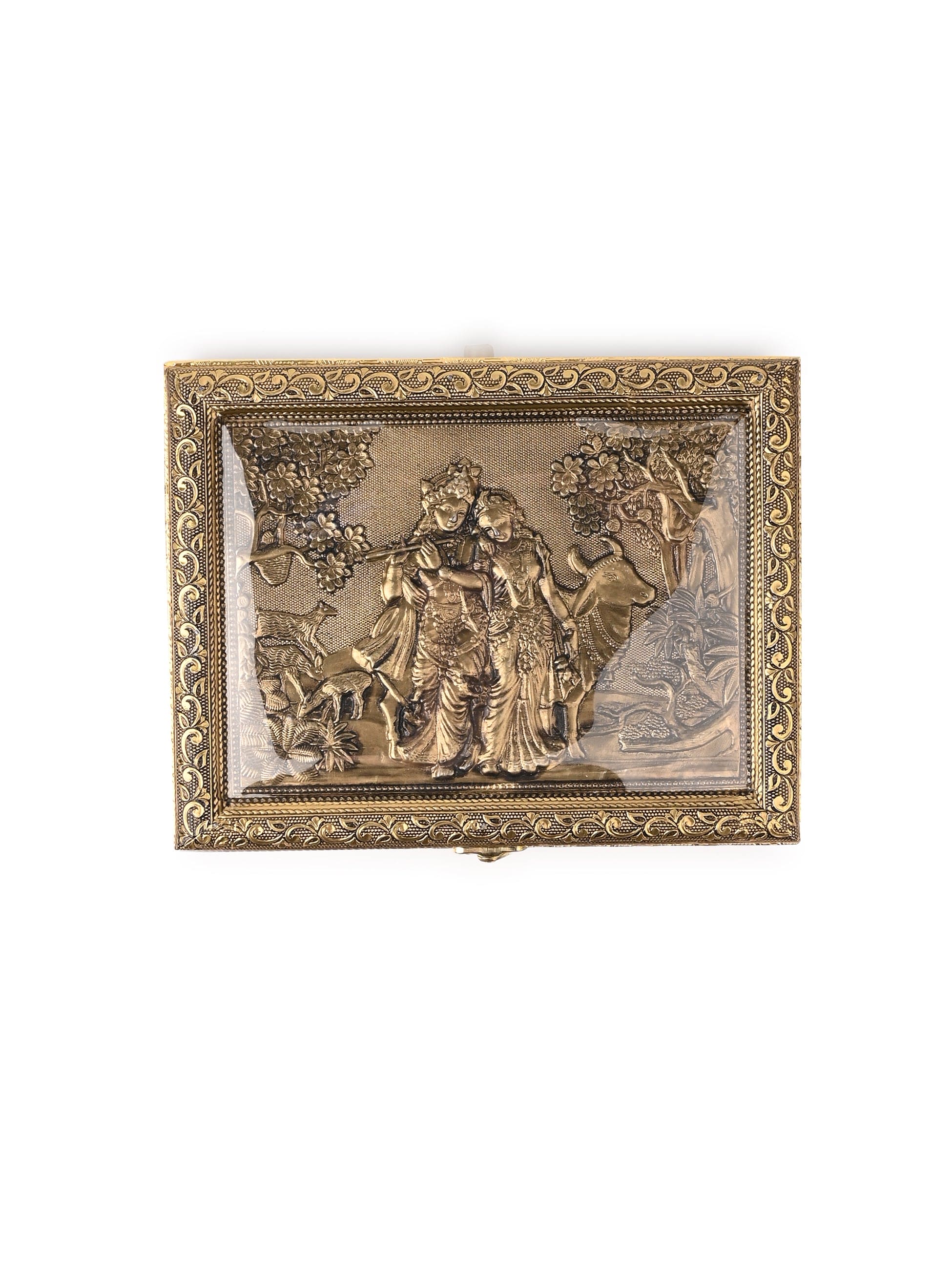 7x9 inches Handcrafted Meenakari Design Radha Krishna All Purpose Gift box