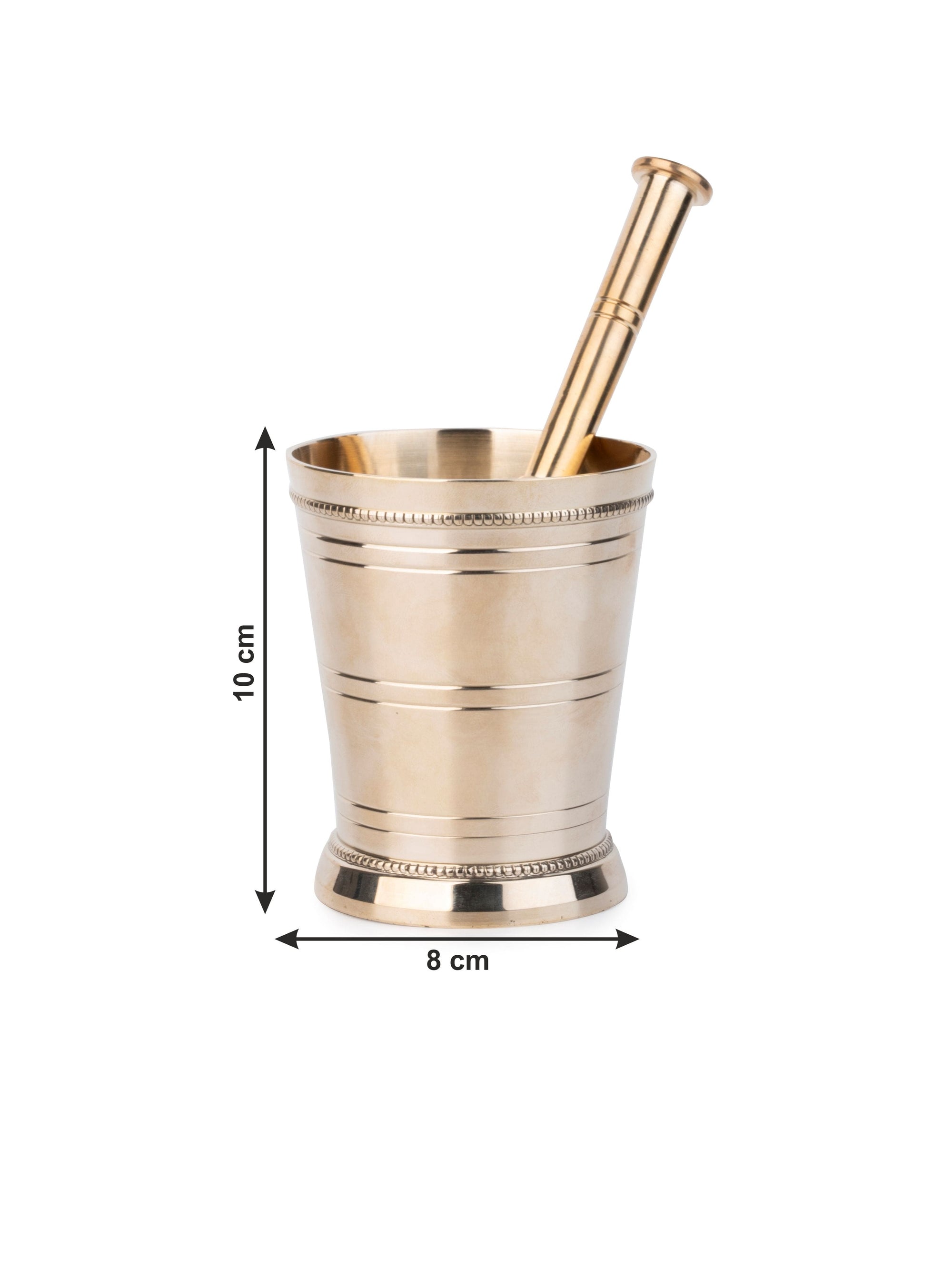 Traditional Handcrafted Brass Mortar and Pestle / Okhli Musal set