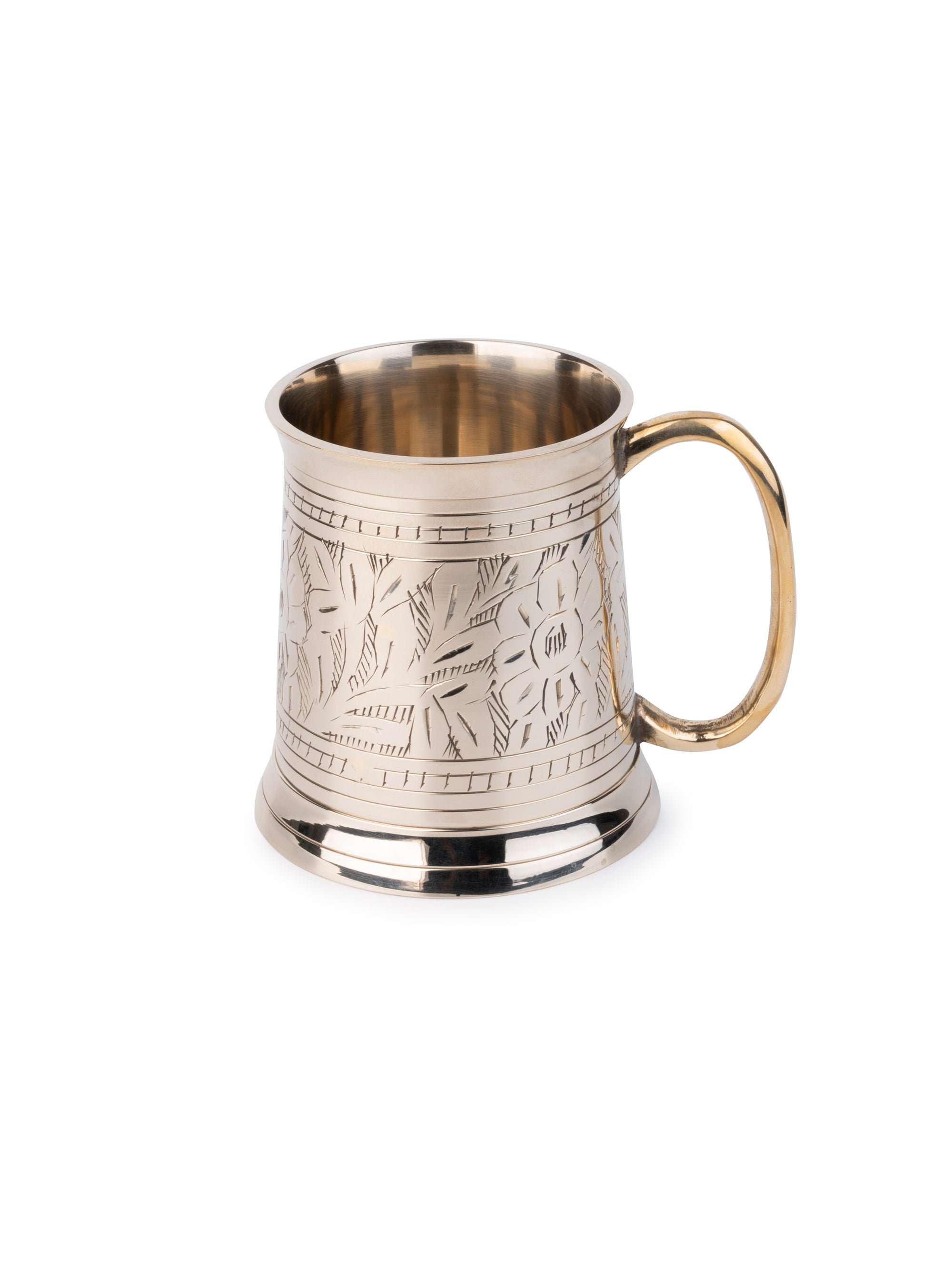 Brass Handcrafted Stylish Mug Suitable for Serving Beer / Coffee - 250 ml