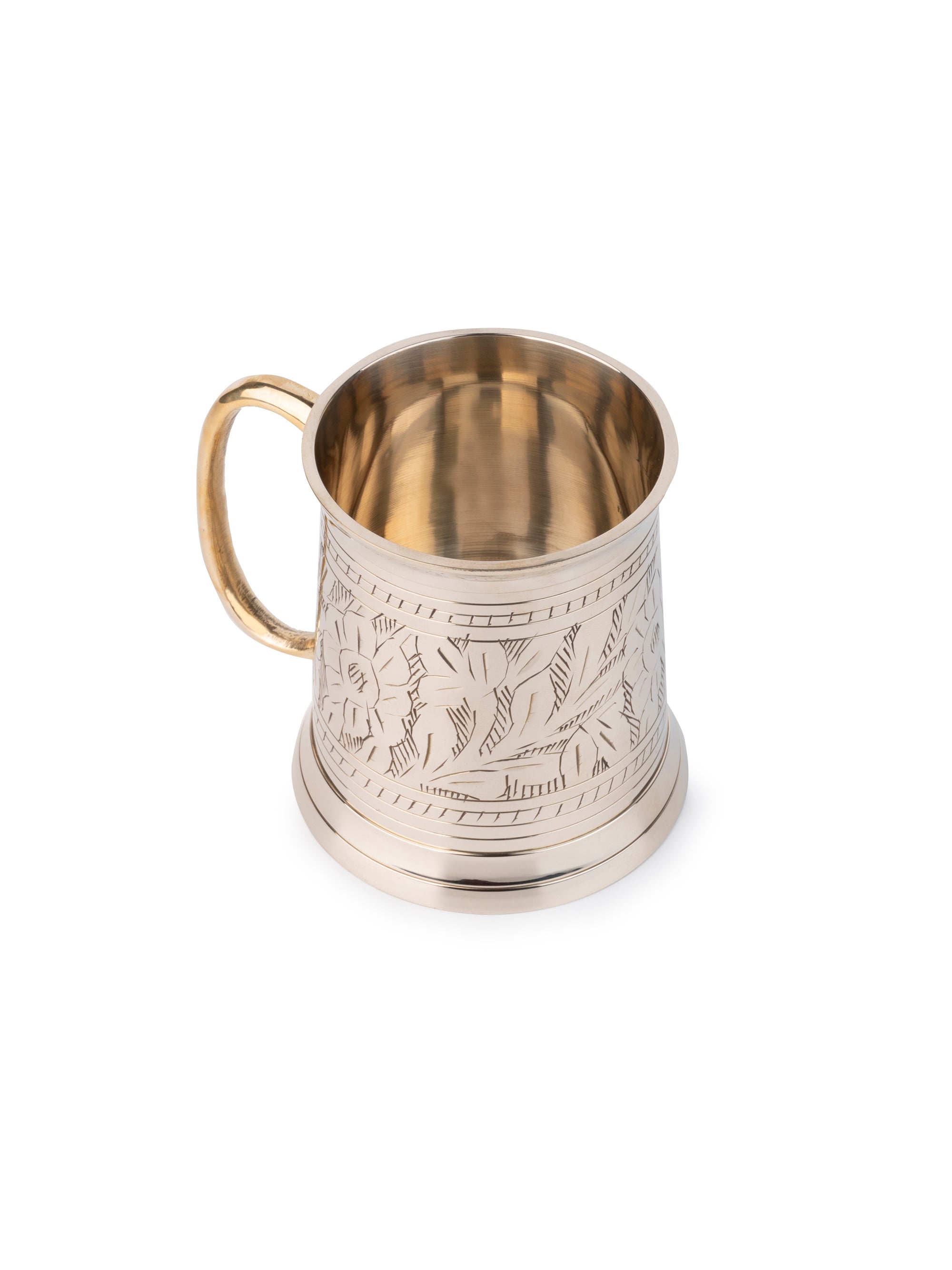 Brass Handcrafted Stylish Mug Suitable for Serving Beer / Coffee - 250 ml