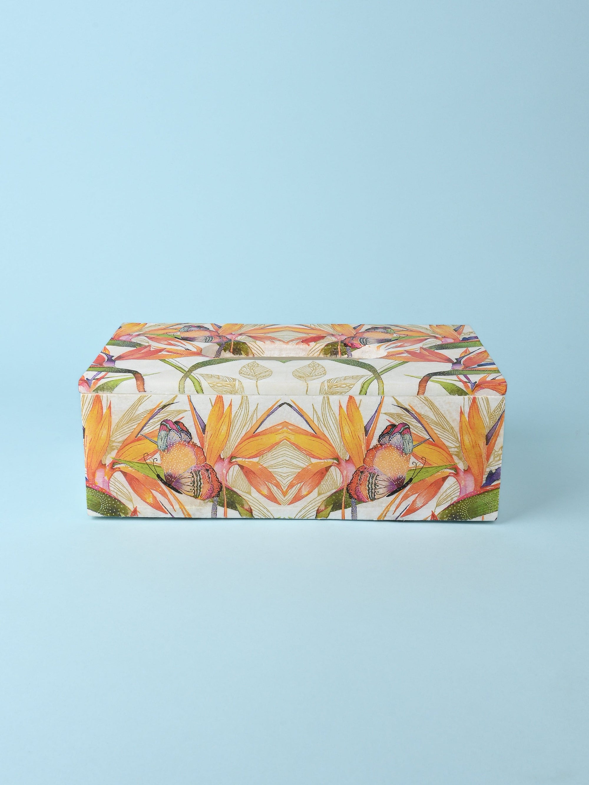 White Marble Printed Tissue Box