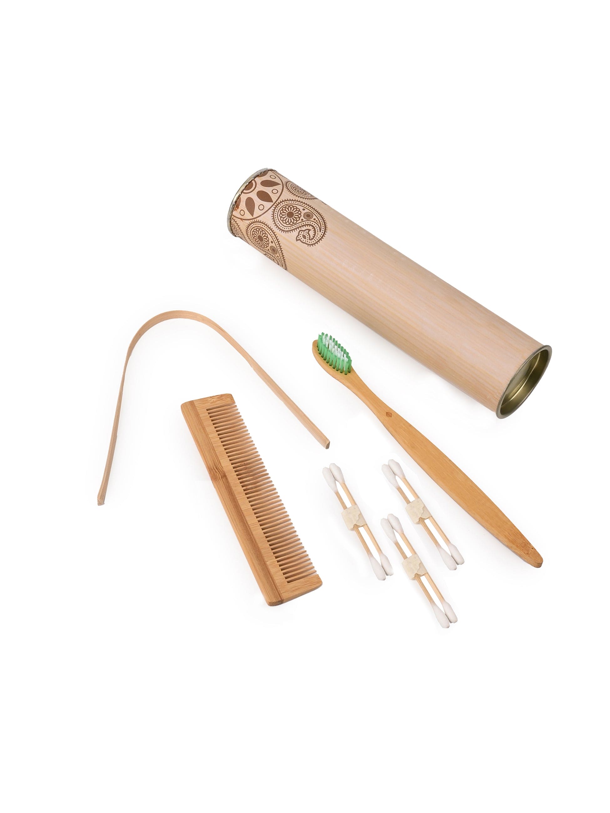 Handcrafted Sustainable Bamboo Toiletry Kit / Oral Kit in a Paper Box