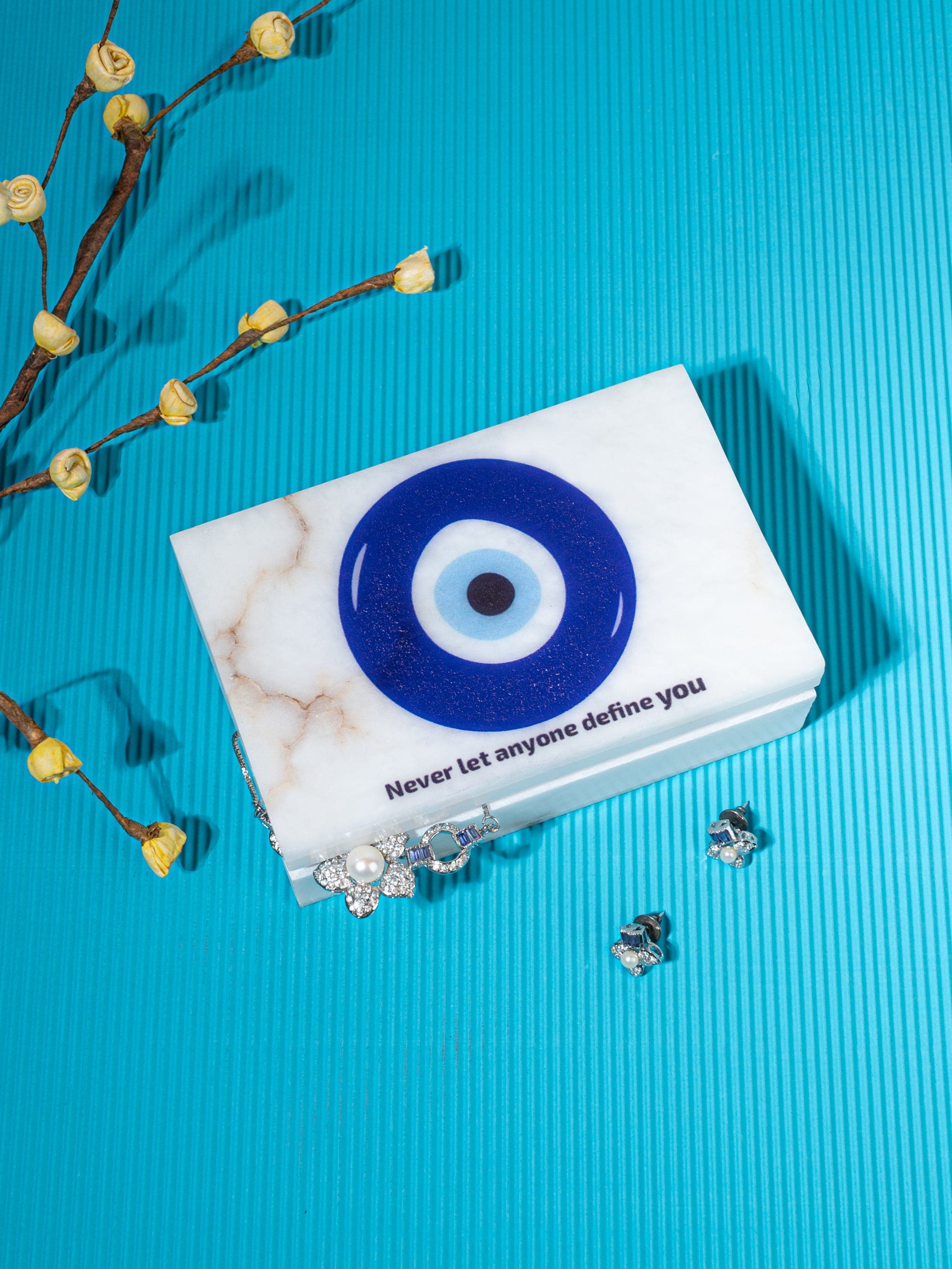 White Marble Printed Multipurpose Storage Box