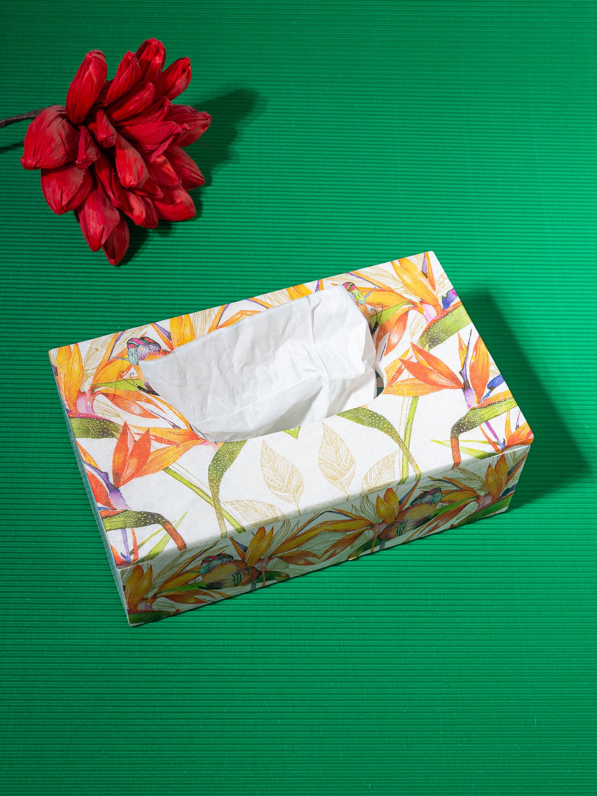 White Marble Printed Tissue Box