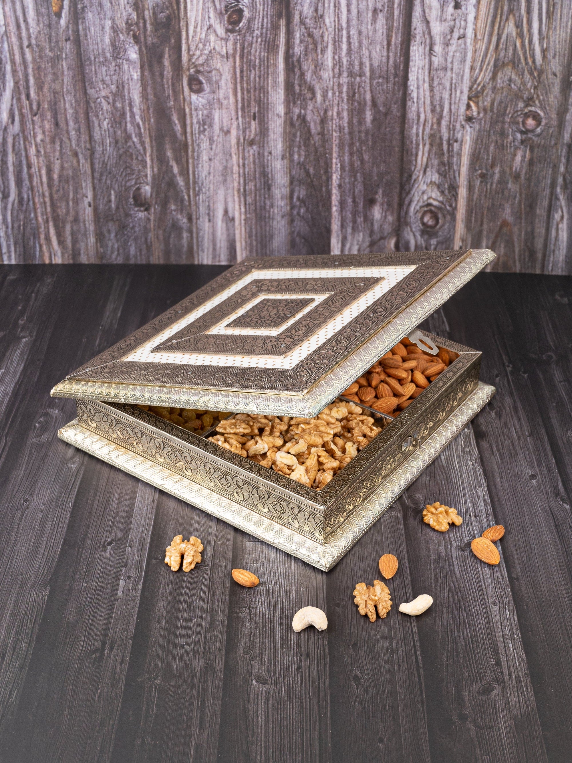 10x10 Inches Handcrafted Meenakari Design Gift Box
