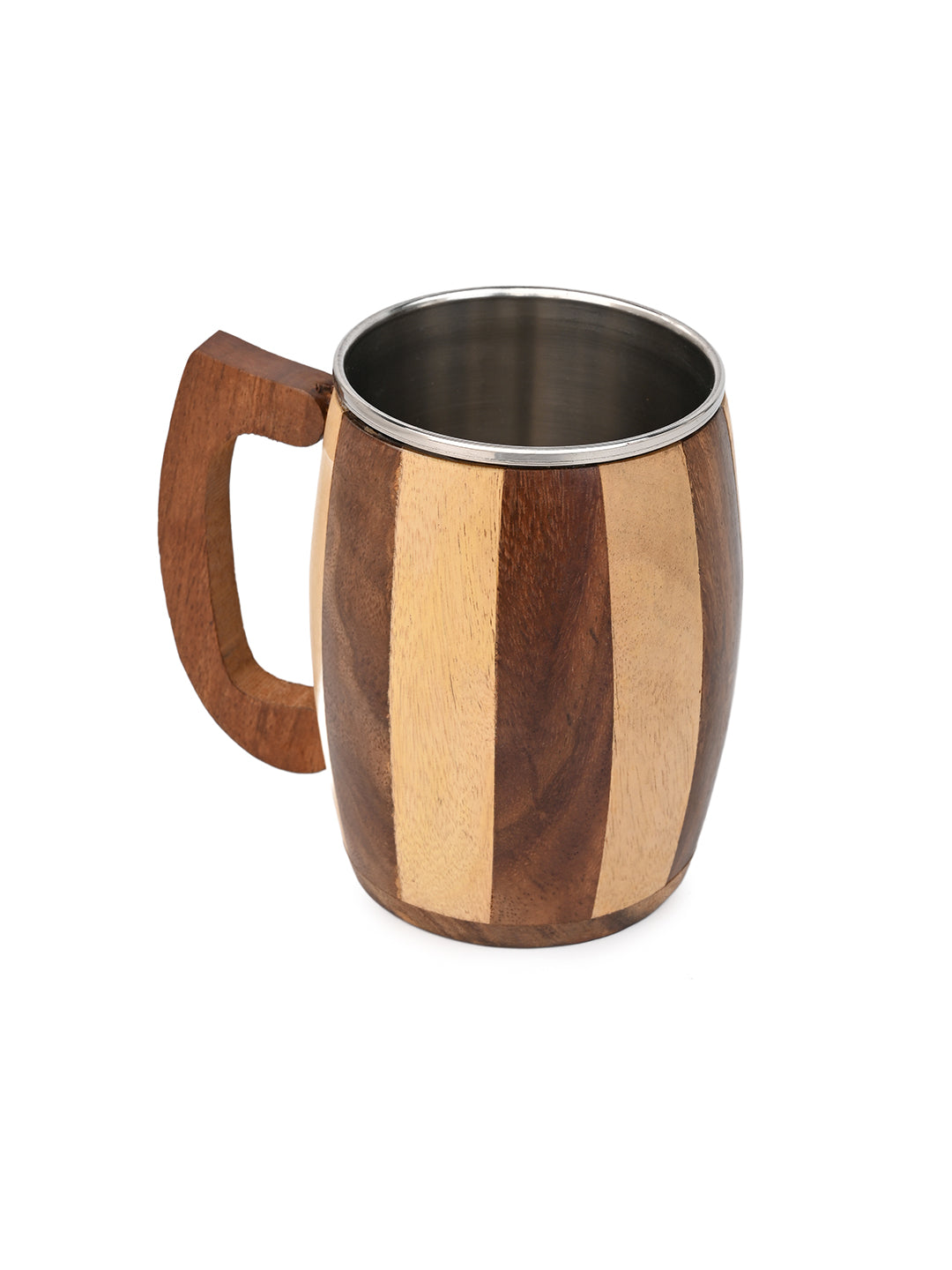 Sheesham wood stylish beer / coffee mug for everyday use - 250 ml