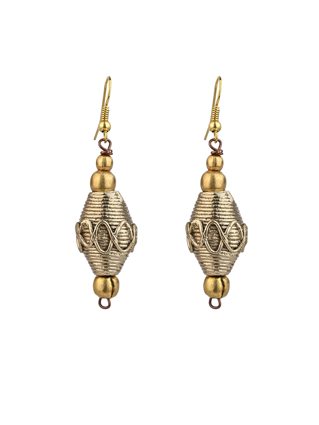 MAURYANA - Dokra craft hasuli design necklace set with earrings - one size