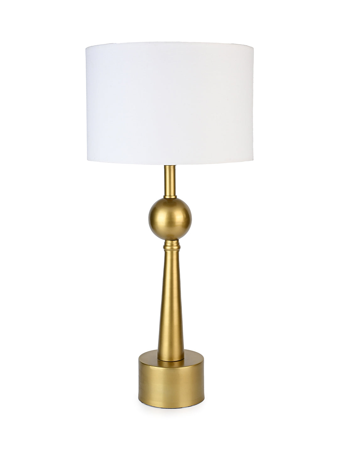 Elegant design white shade and golden ball base table lamp / bedside lamp