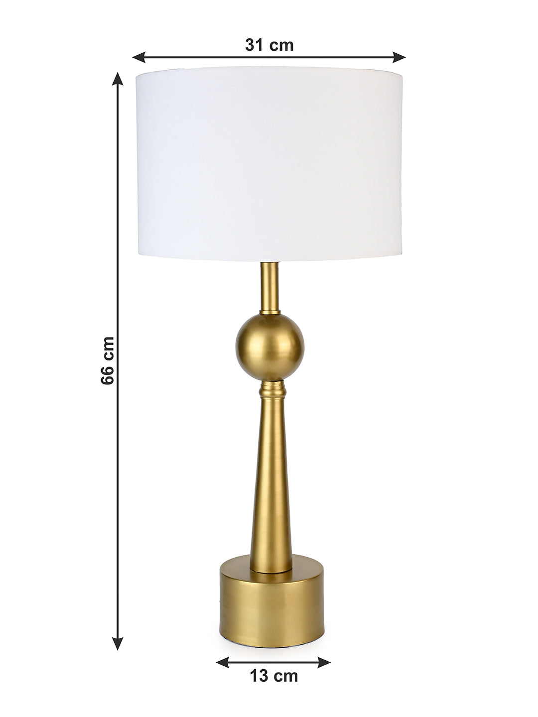 Elegant design white shade and golden ball base table lamp / bedside lamp