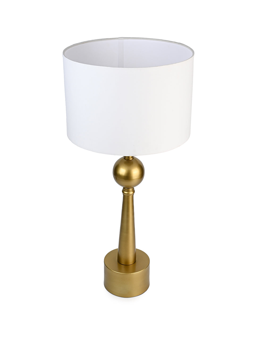 Elegant design white shade and golden ball base table lamp / bedside lamp