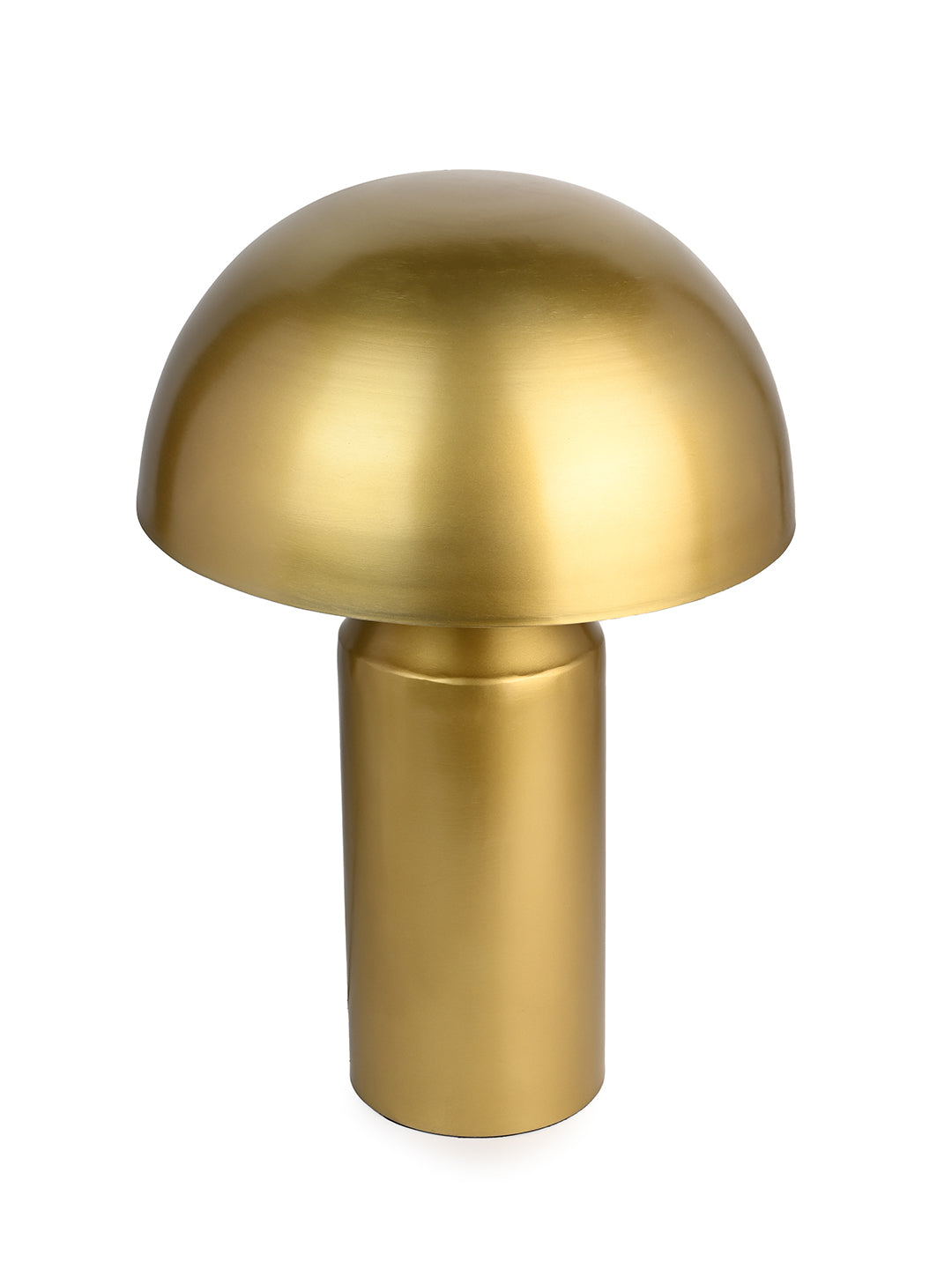 Metal crafted table lamp / bedside lamp in shiny gold color