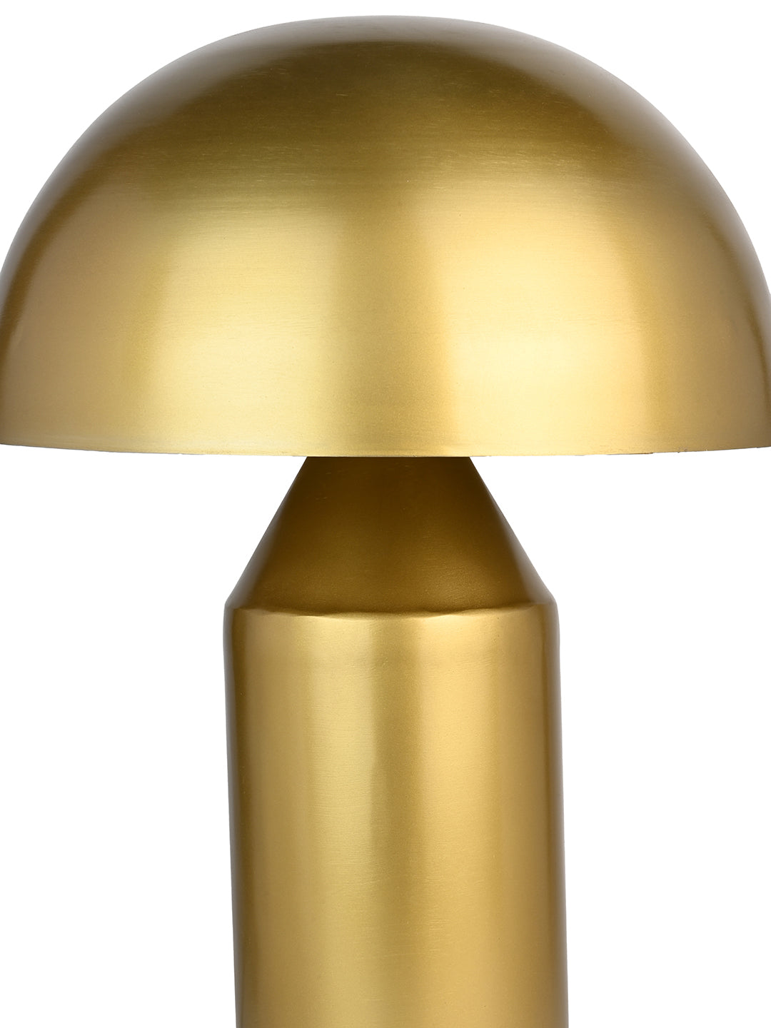 Metal crafted table lamp / bedside lamp in shiny gold color
