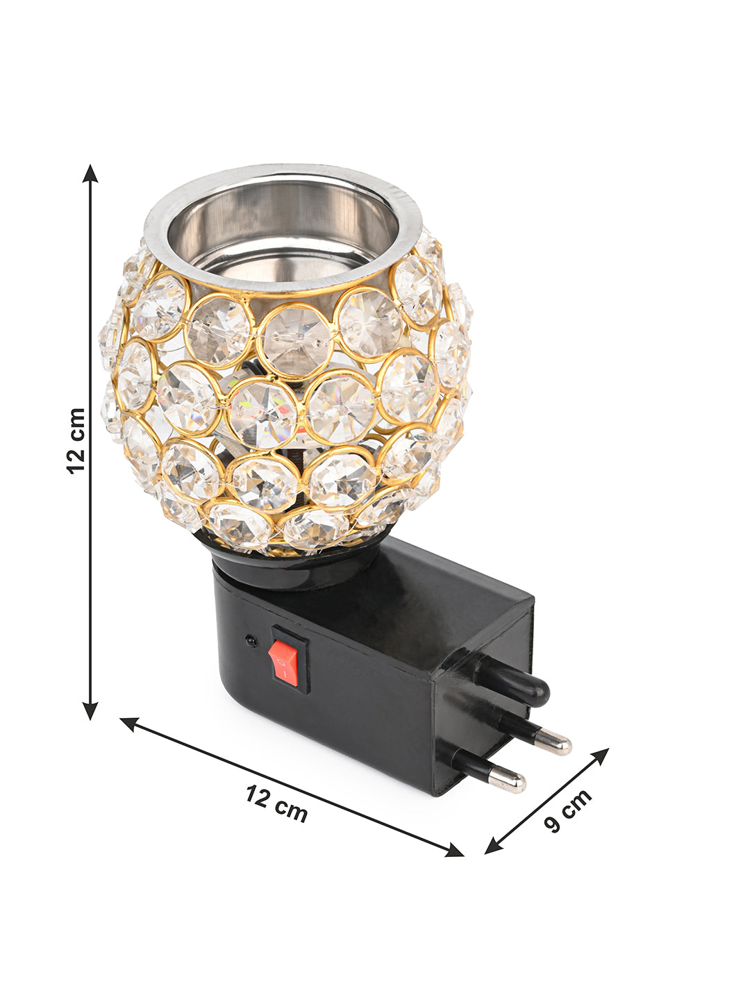 Electric aroma diffuser crafted with crystal glass effect - Multicolor lights