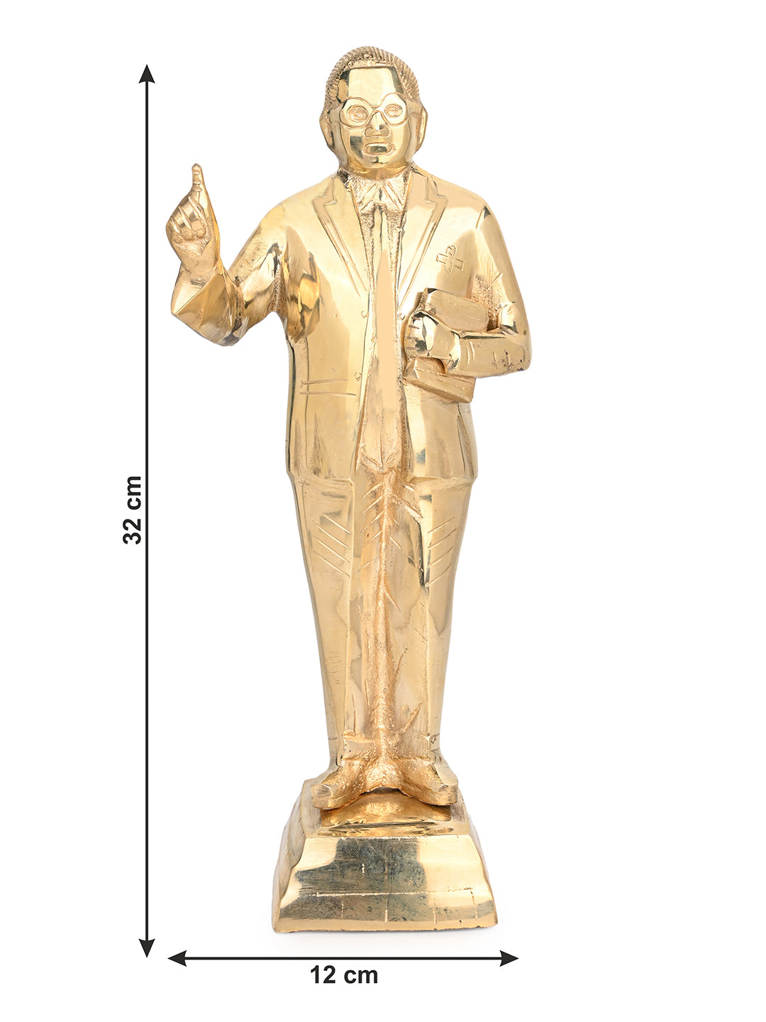 Brass crafted statue of Dr Bhimrao Ambedkar - 12 inches height