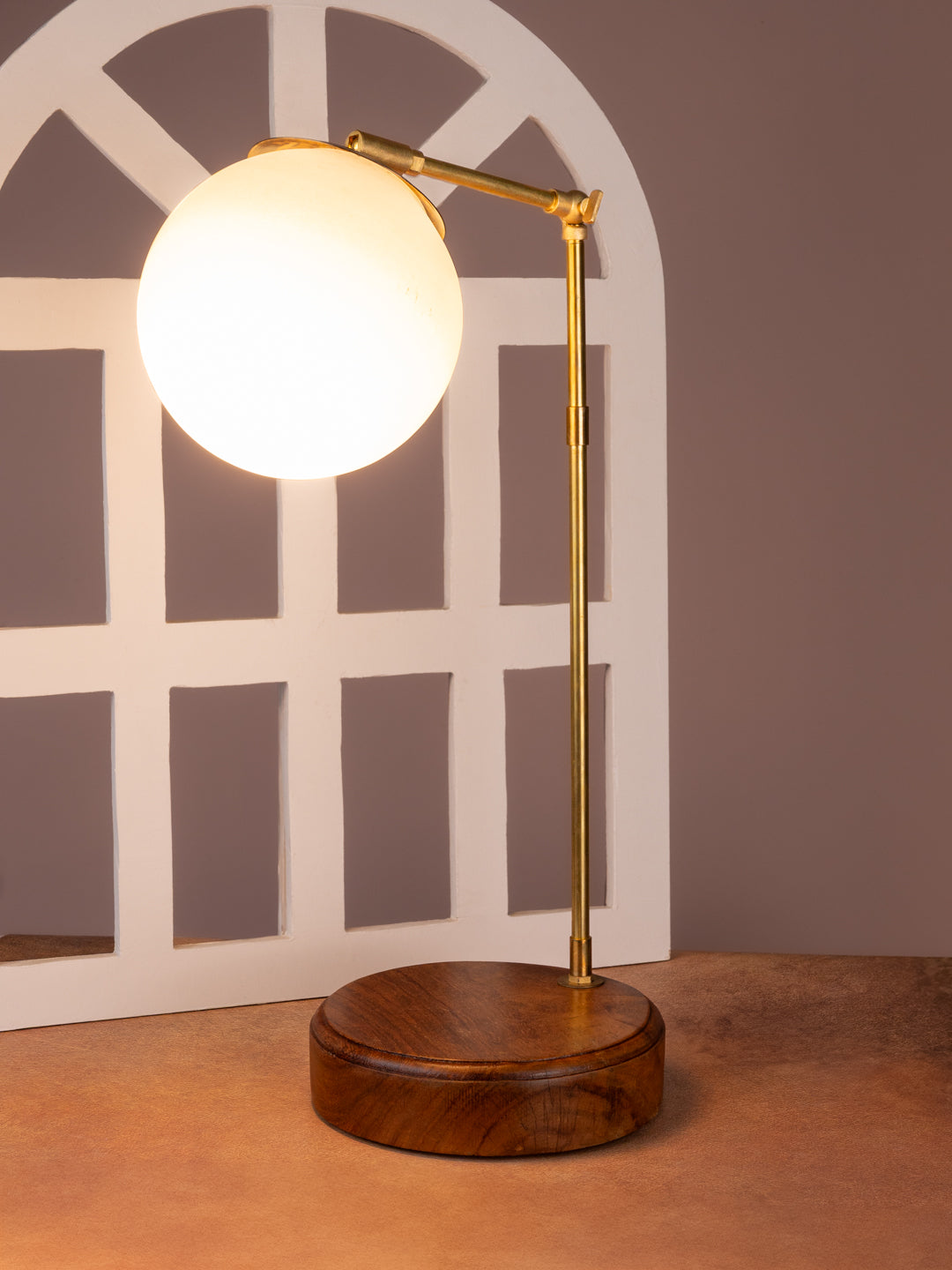 White ball lamp for desk reading and bedside table