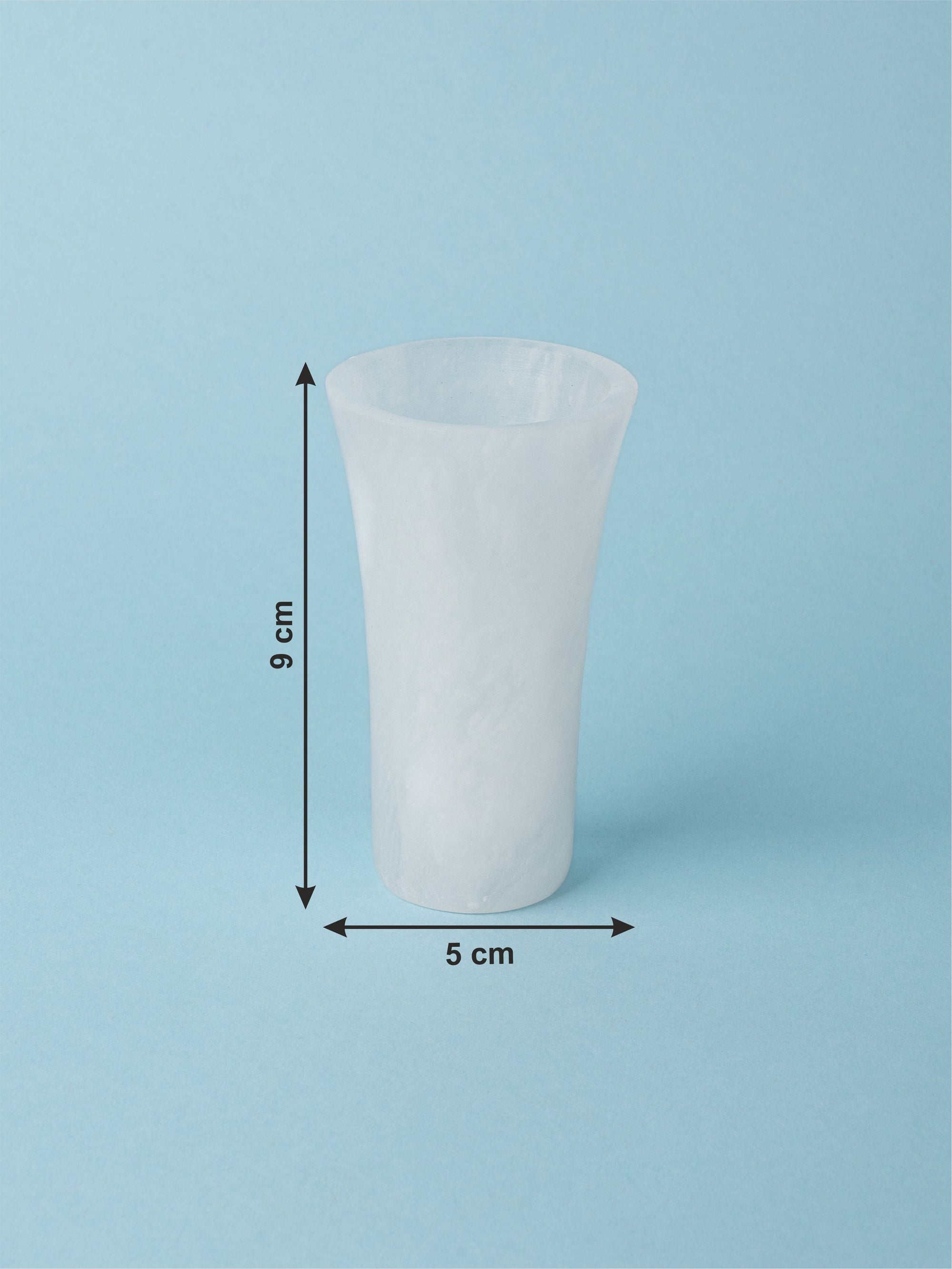 Set of 6 Handcrafted Marble Shot Glasses with a Very Smooth Surface Finish