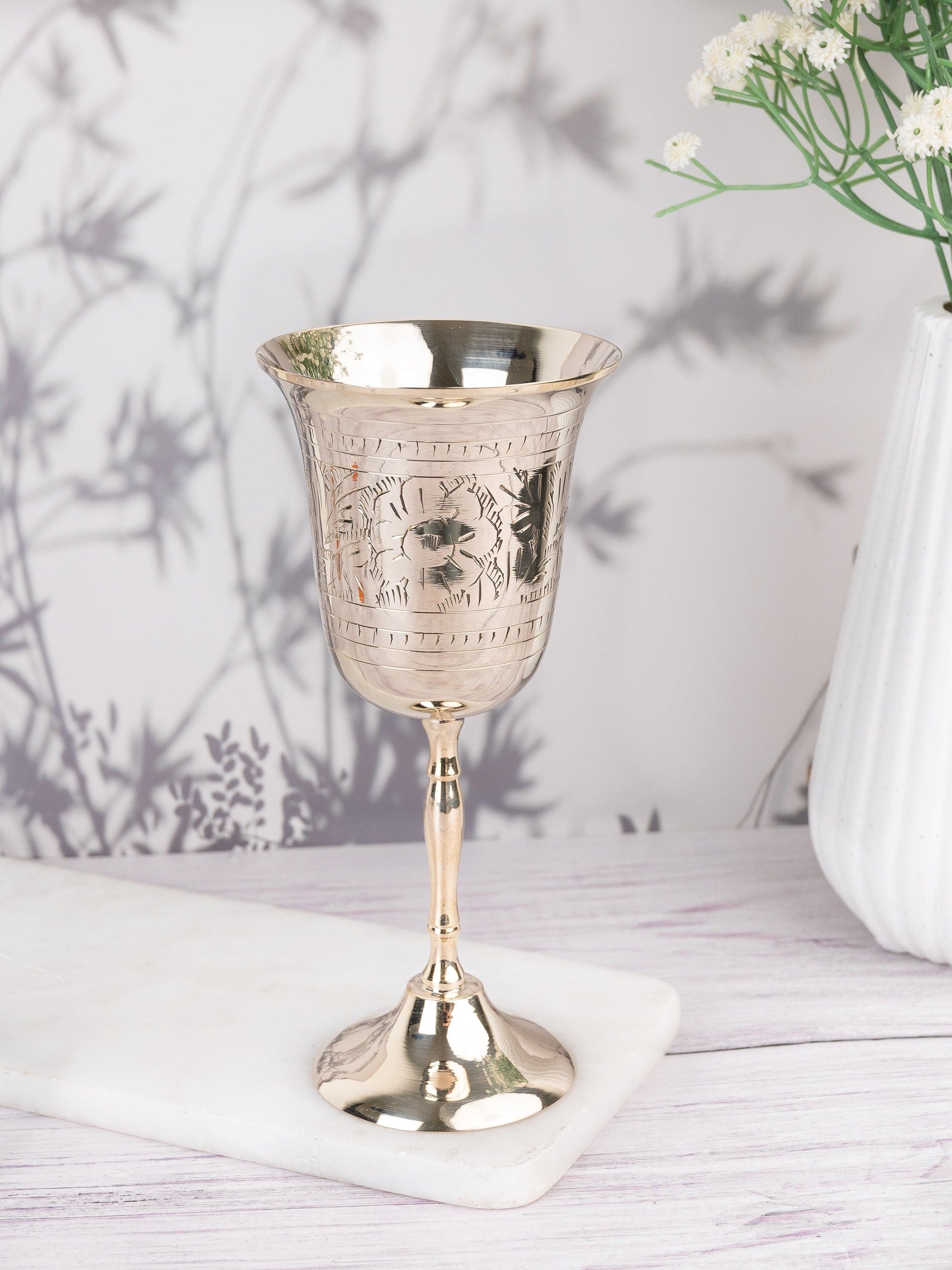 Elegant and Stylish Brass Crafted Cocktail / Wine / Beverage Glass