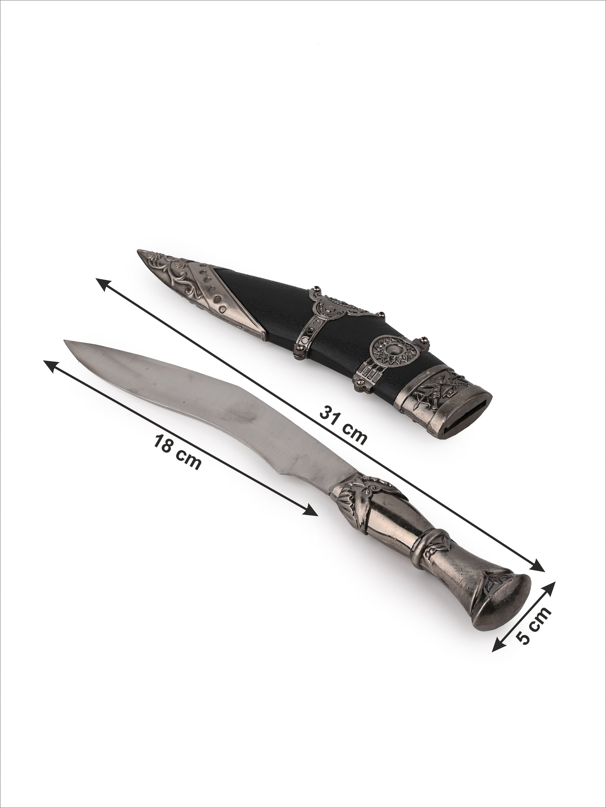 12" Knife / Dagger / Nepali Kukri in a Black Case for Decoration Purpose - The Heritage Artifacts