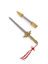 12" Chinese Design Straight Knife for Home Decoration - The Heritage Artifacts
