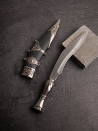 12" Knife / Dagger / Nepali Kukri in a Black Case for Decoration Purpose - The Heritage Artifacts