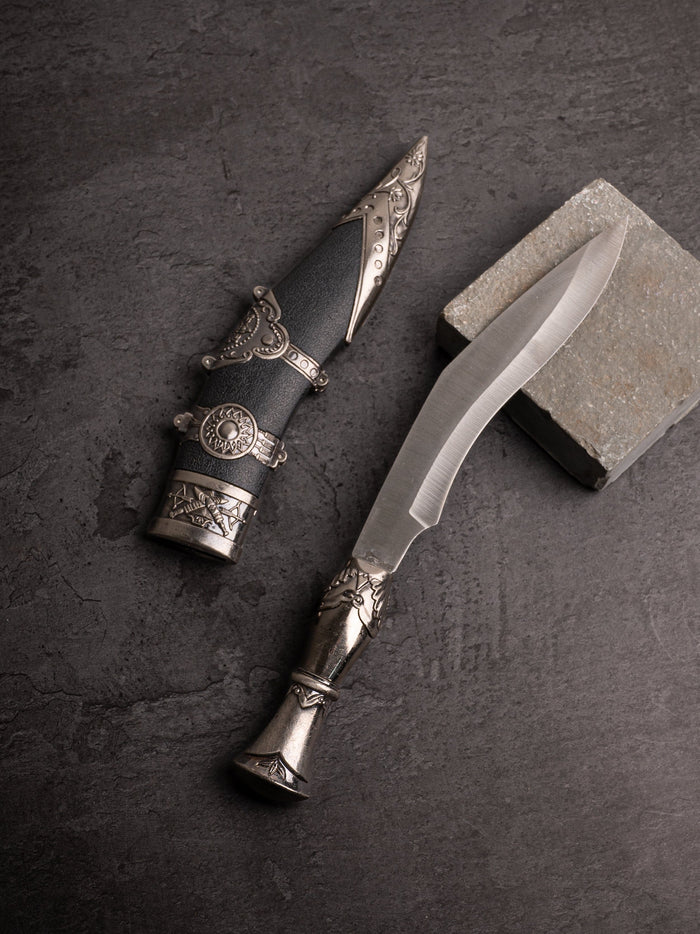 12" Knife / Dagger / Nepali Kukri in a Black Case for Decoration Purpose - The Heritage Artifacts