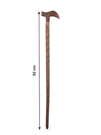 Walking Stick intricately carved out of Walnut wood - 36 inches long - The Heritage Artifacts
