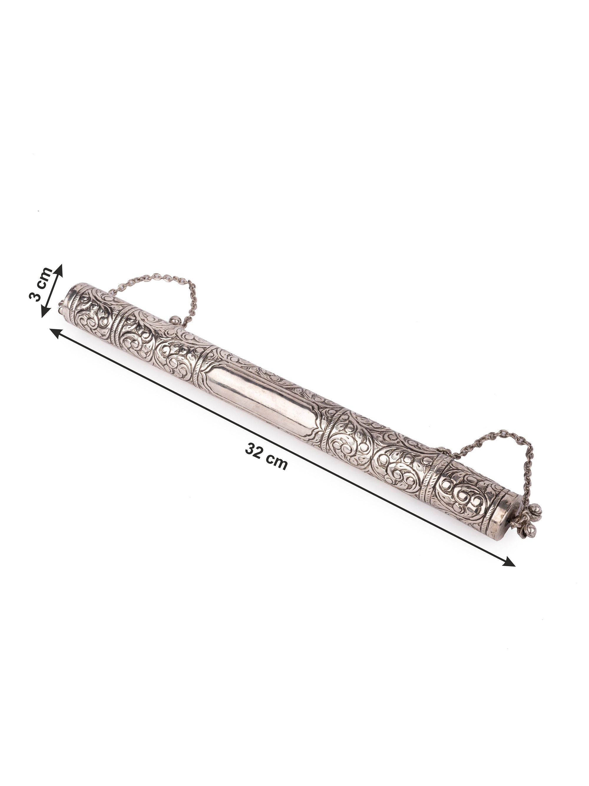 Aluminium Crafted Beautiful Paper Scroll Message Holder, Farman Holder, Document Holder Collectible - The Heritage Artifacts