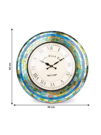 Colorful Rainbow Glass Analogue Wall Clock - 17 inches dia - The Heritage Artifacts