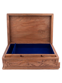Walnut wood carved Dragon design Storage box, Big size - 8x12 inches - The Heritage Artifacts
