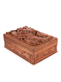 Walnut wood carved Dragon design Storage box, Big size - 8x12 inches - The Heritage Artifacts