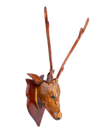 Wooden Home Decor wall Mounted Deer Head - The Heritage Artifacts