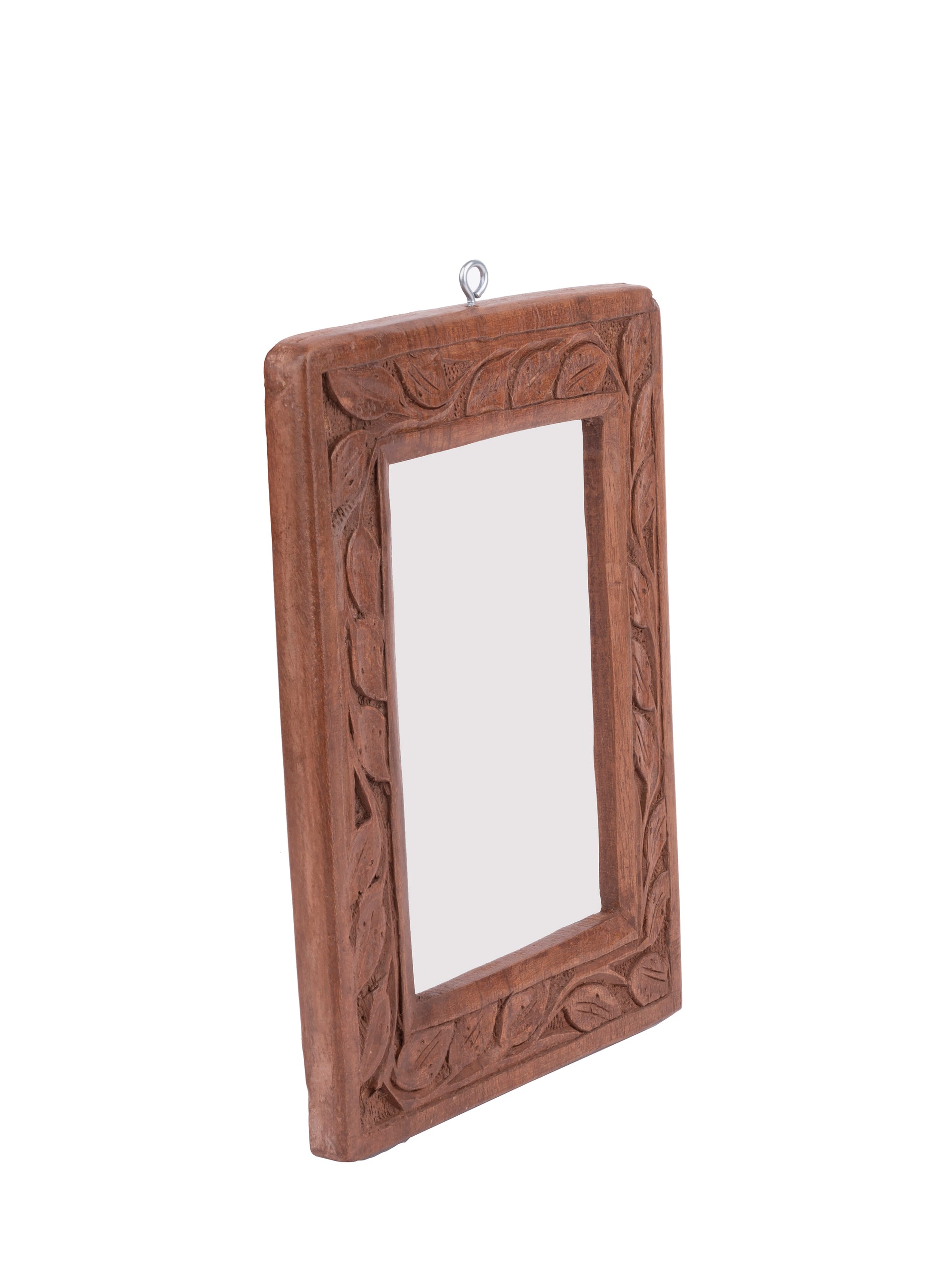 Wall hanging Photo Frame carved out of Walnut wood - 6x8 inches - The Heritage Artifacts
