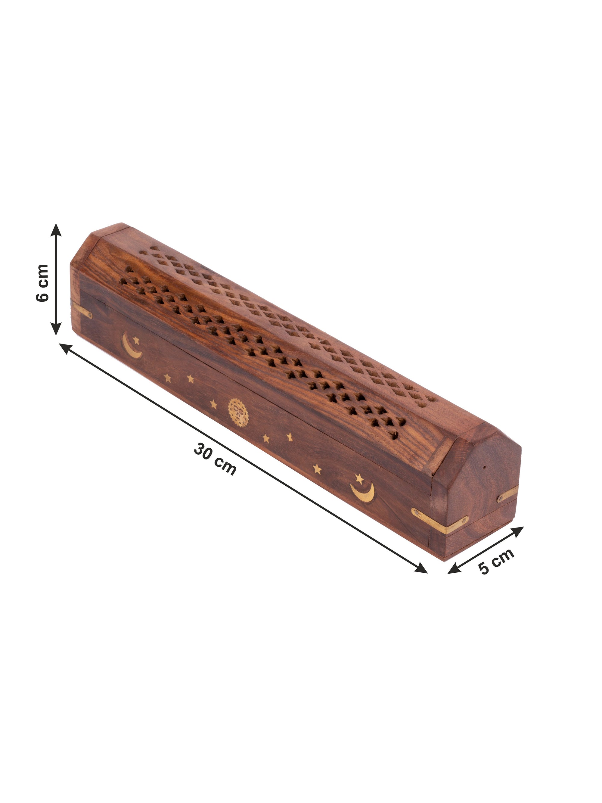Shisham Wood and Brass Dhoop / Agarbatti / Incense Stick Box - The Heritage Artifacts