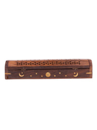 Shisham Wood and Brass Dhoop / Agarbatti / Incense Stick Box - The Heritage Artifacts